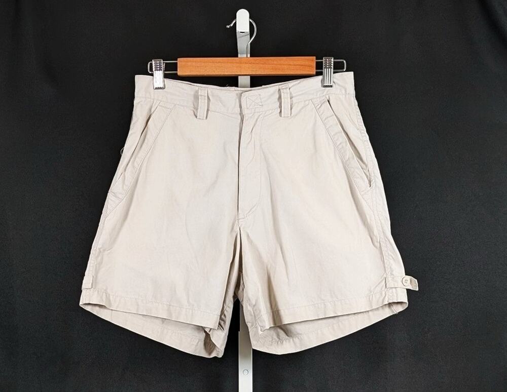 Vintage 90s Shorts Tan Cotton High Waist Women's Size 6 St. John's Bay